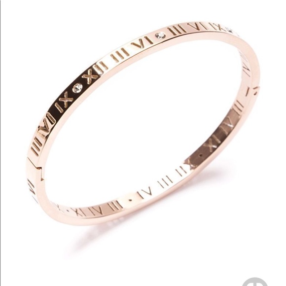 Jewelry - Rose Gold Jewelry - Quality Roman Numeral Bangle